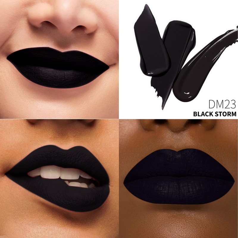 Depuplum Black Lipstick Matte for Women, Long Lasting Lipstick Smudge