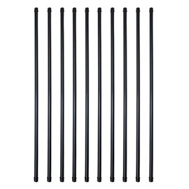 3/4 Inch Round x 26 Inch Length Staircase Deck Balusters Standard Plain Black Coated for Stair/Deck/Porch Pack of 10