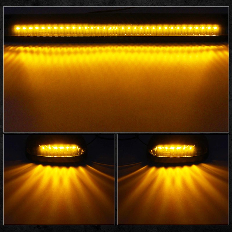 OPP ULITE Silverado Cab Lights Amber 30 Led, Smoke Cover