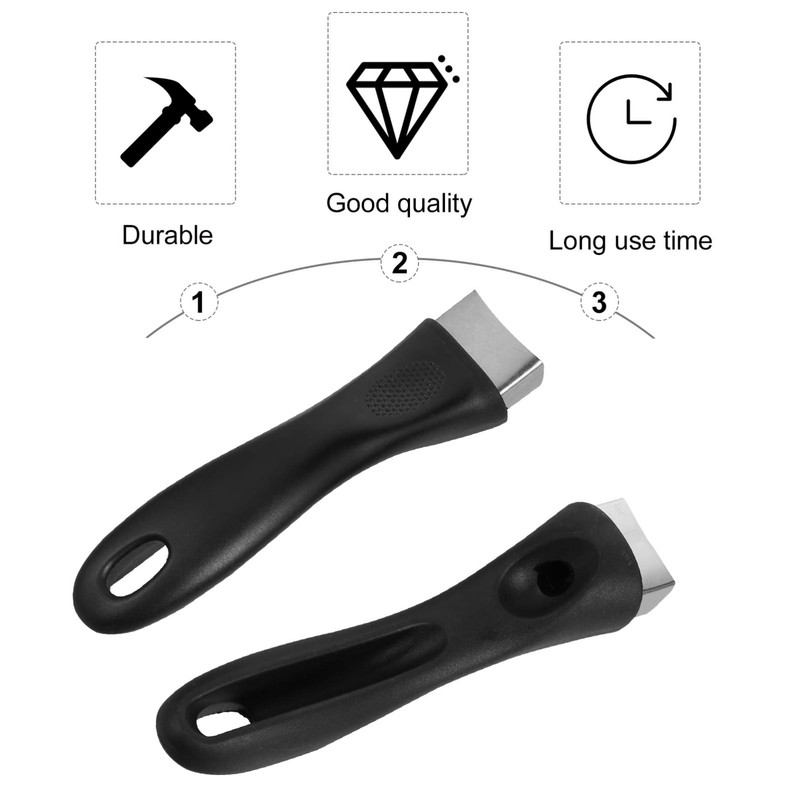 Hemoton 2pcs Stainless Steel Replacement Handles for Pots Pans Scald-Proof