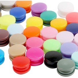 Wolfride Snap Buttons, Plus Snaps, 408 Pairs, 24 Colors, Plastic Caulking Set, T5 Caulking, Double-Sided Caulking, Male Buttons, Female Buttons, Suitable for Answer Bags, Document Bags, Umbrellas, Bags, Packing, Clothes, Etc