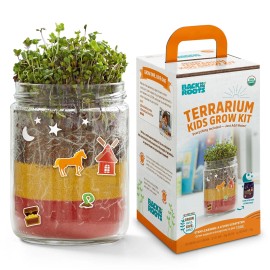 Back to the Roots STEM Certified Kids Terrarium Grow Kit - Easy-to-Use DIY Se...
