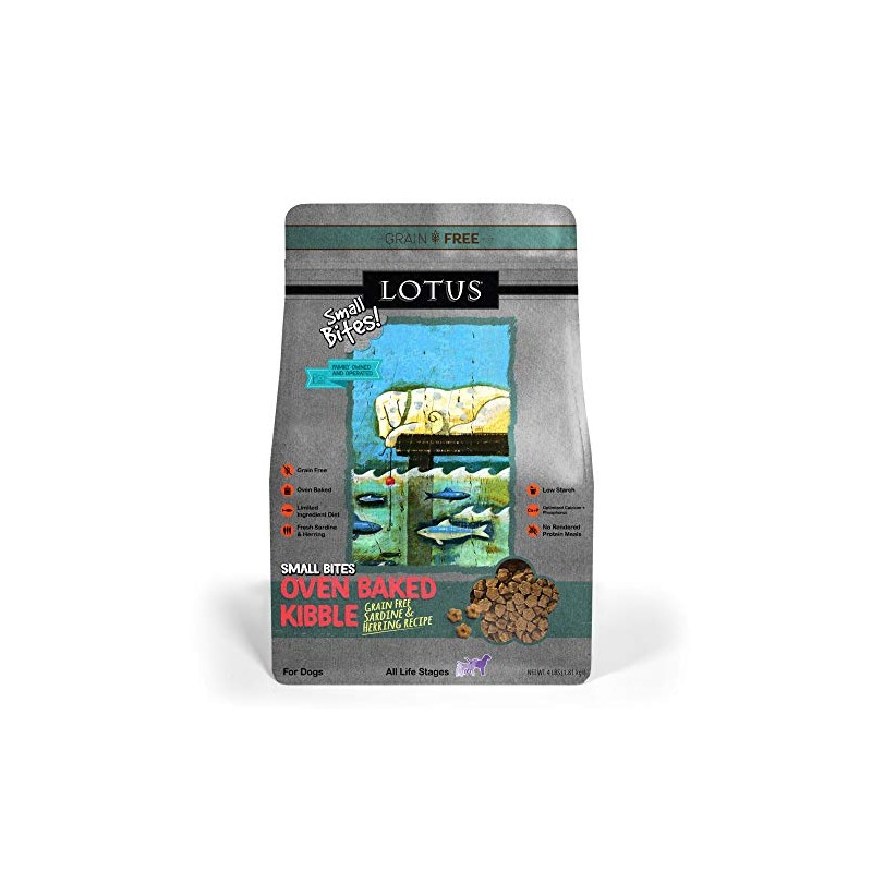 Lotus Small Bite Dry Dog Food, Sardine And Pollock, 4