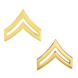 US Army Corporal Gold Collar Device Rank Insignia Pair