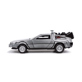 Jada Toys 253252017 delorean Time Machine, Back to The Future 1, Die-cast Toy Car, Doors to Open, Scale 1:32, Metallic Silver
