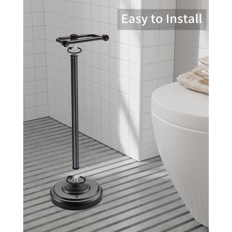 Toilet Paper Holder Stand, Oil Rubbed Bronze Toilet Paper Holder