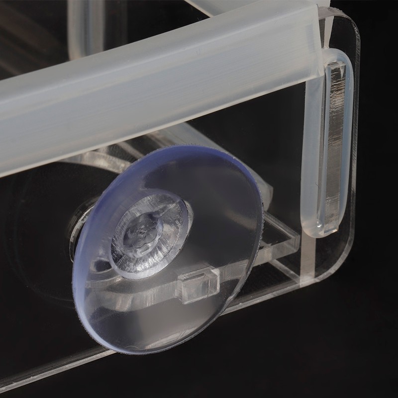 Acrylic Fish Food Feeder for Fish Tank Aquarium with Suction