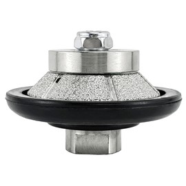 HXIN Vacuum brazed Diamond Profile Wheel Diamond Router Bit Chamfer Bit for Dry or Wet Profiling Porcelain Tile Ceramic Granite Marble Stone with 5/8"-11 Use on Angle Grinder E1065 (3/8" x 2-1/2")