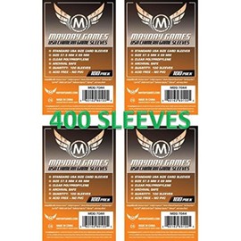 Mayday Games 7044 Clear Sleeves 57.5x89mm USA Chimera Size (4x100 Pack, 400 sleeves)