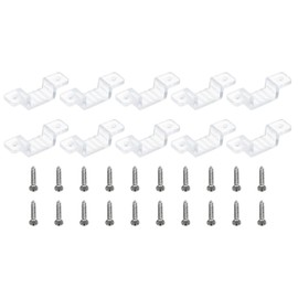 PATIKIL 100pcs LED Strip Lamp Clips Mounting Hardware Fixing Clips Clamp Holder with Screws for 11mm-14mm Neon RGB Light Cable Ribbon Translucent