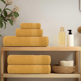 vidaXL Guest Towels, Pack of 10, Golden 30 x 50 cm, 360 g/m², 100% Cotton, Guest Towel, Bath Towel, Bath Towel Set, Hand Towel, Face Towel, Hand Wash Cloth