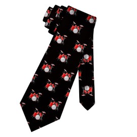 Hiukset Men's Durm Tie Novelty Music Neckties Funny Mens Jazz Tie for Men Teen Boys, Fashion Neck Tie for Birthday Christmas Party Concert