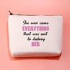 JXGZSO Women Empowerment Makeup Bag She Over Came Everything That