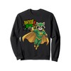 'Righteous Raccoon Superhero s Retro Comic Strip Sweatshirt