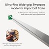 DURI Tough S2 Alloy Stainless Steel Wide-Grip Tweezers Ultra-fine Precision