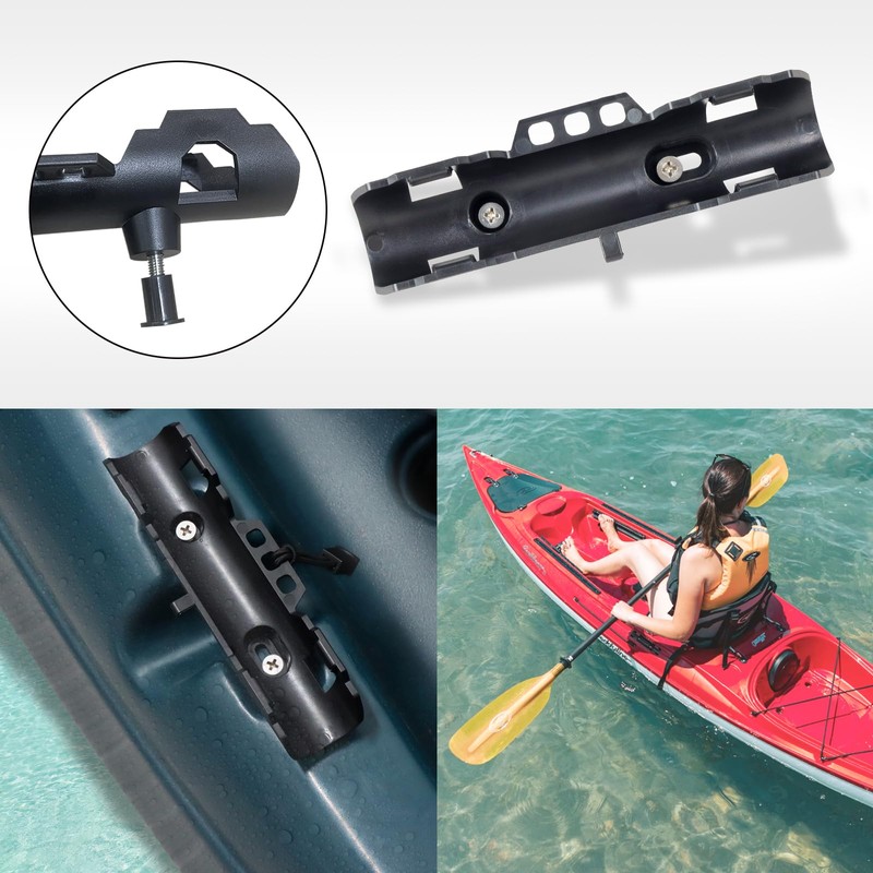 2PCS Kayak Paddle Holder, Coming with Adjustable Kayak Paddle Leashes