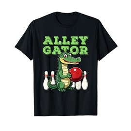 Alley Gator Bowling Bowler Team League T-Shirt