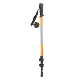 Outdoor Hiking Pole Retractable Aluminum Alloy Tungsten Steel Anti Slip Handle Mountain Climbing Pole for Mountain Yellow
