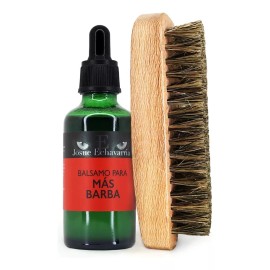 Josue Echavarria Kit Loción Crecimiento De Barba Y Cepillo Café Militar