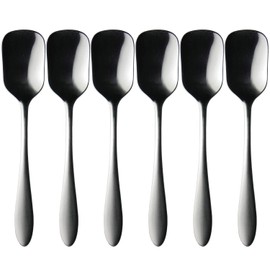 Nagao Tsubamesanjo Ice Cream Spoon, 5 + 1 set, 5.2 inches (13.3 cm), 18/0 Stainless Steel, Made in Japan