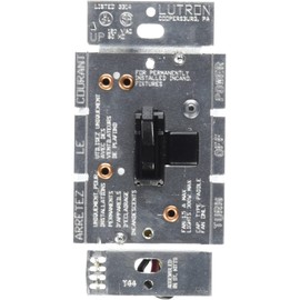 Lutron Toggler Quiet 3-Speed Slide-To-Off Fan Control, 1.5-Amp, Single-Pole/3-Way, AYFSQ-F-IV, Ivory