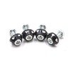 MACHSWON 4Pcs Black Aluminum Alloy Decorative License Plate Bolt Screw