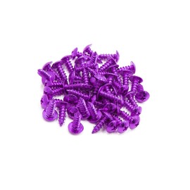 Hihaha 50pcs 5mm Universal Purple Motorcycle Round Cross Head Self Tapping Bolts Bumper Screws Metal Replacement Durable Material
