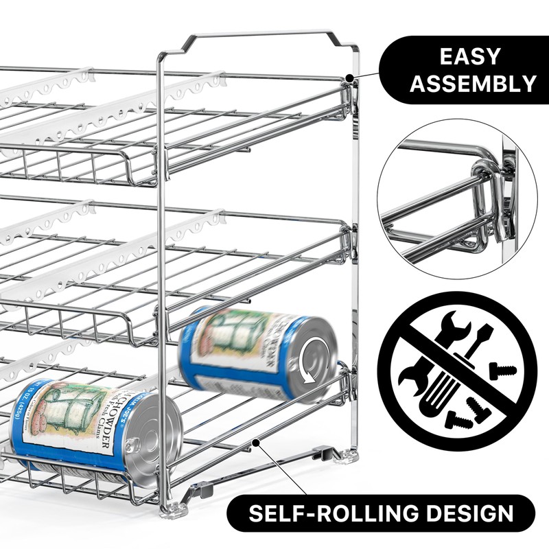 Simple Houseware Stackable Can Organizer Rack for Pantry/Cabinet – 11.5"