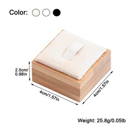 SagaSave Pack of 6 Wooden Rings Display Stand, Ring Display Holder for Ring Earring Display and Preservation, White