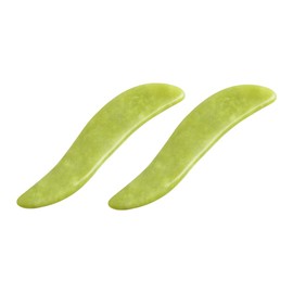 Baluue 2pcs Handheld Gua Sha Scraping Boards Natural Jade Body Massage Tool for Acupuncture Therapy Lightweight and Easy to Clean for Use
