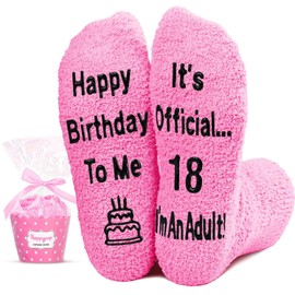HAPPYPOP 18th Birthday Gifts for Girls - Socks for 18 Year Old Teens, Birthday Gifts for Female Age 18