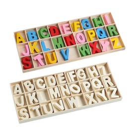 WUFGWBD 312 Pieces Of Wooden English Alphabet Pieces, Early Childhood Education Toys, Diy Art And Craft Accessories, Home Decoration Accessories, Decorative Alphabet Wood Pieces