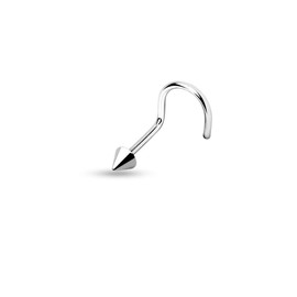 PiercedOff Titanium Nose Screw with Spike Top - Thickness 18GA (1mm) / Spike Size 2mm