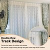 110.23in Double Row Curtain Tracks, Heavy Duty Drop Curtain Rails,