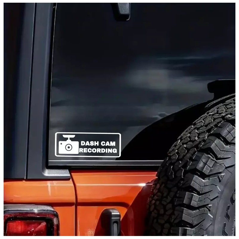 (3 pcs) Dash Cam Recording Sticker Dash Cam Video Bumper