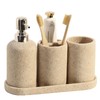 Bathroom Accessories Set, Bathroom Organizer Countertop, Soap Dispenser and Toothbrush