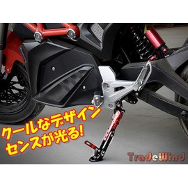 TradeWind Bike Side Stand Maintenance Stand Kickstand Height Adjustable Aluminum Alloy (Red)