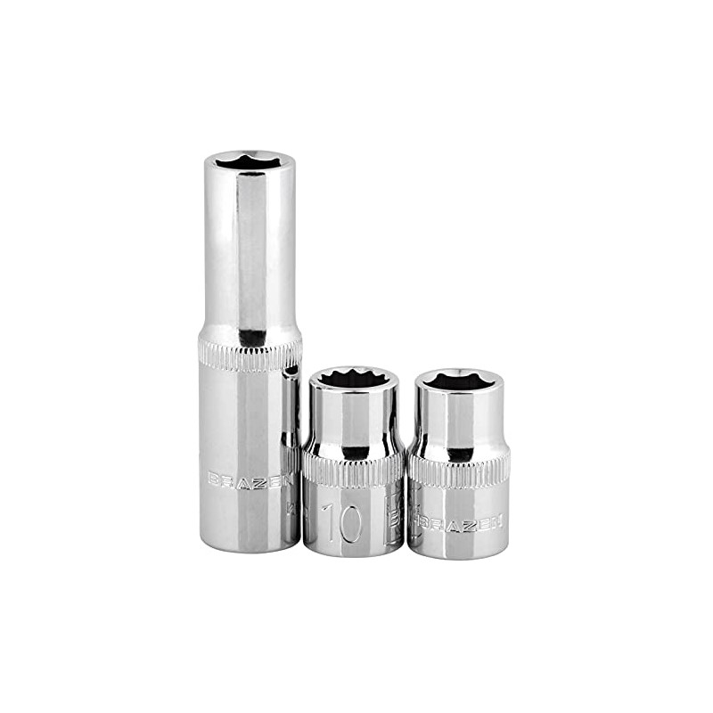 BRAZEN 10mm Socket Three Pack (3/8" Drive, Multi-Type)