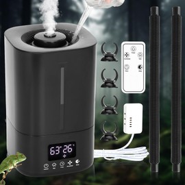Automatic Reptile Fogger Humidifier with Smart Humidity Control, 5L Large Tank, 70" External Sensor Probe, Dual Hose Terrarium Humidifier for Ball Python, Chameleon, Gecko, Frog, Vivarium & Grow Tent