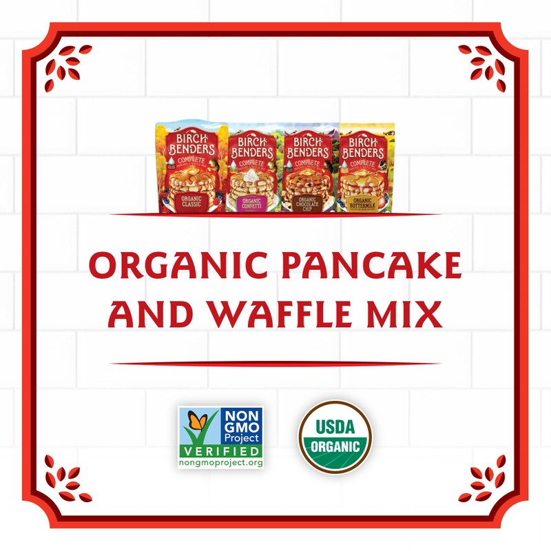 Birch Benders Organic Pancake and Waffle Mix, Classic Recipe, Whole