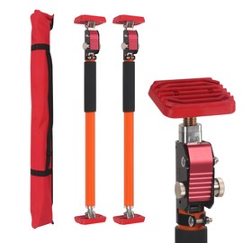 2-Pack Cabinet Jacks & Adjustable Support Poles - 3rd Hand Cabinet Jack System for Cabinet Installation, Cargo Securing | 24-40” Self-Locking, 260LB | Telescoping Pole for Drywall, Dust Barrier