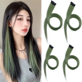 HAPVITAL Hair Extensions, One-Touch Mesh Extensions, Color Extensions, Hair Extensions, Single Color, Set of 6, Color Extensions, Hair Extensions, Clip Type, Collar, Legs, Natural, Heat Resistant