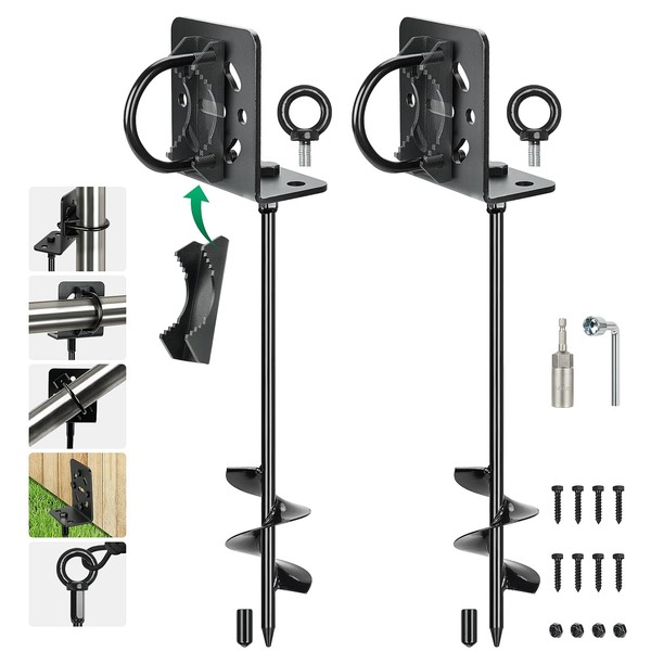 hannger 2 Pack 20" Ground Anchors Screw in - Heavy