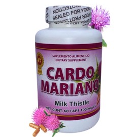 Cardo Mariano Herb Tea & Capsules | Vegan | 100% Pure & Natural Milk Thistle | Loose Tea 4oz (113g) + 60 Capsules (1000 mg Each) - Herbal Dietary Supplement | Extra Forte