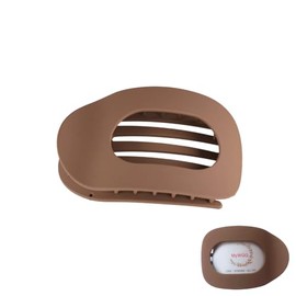 MyWQQ Flat Clips for Hair, 18 Non-Slip Teeth Sports Hair Claw Clip for Women, Ultra Lightweight (Under 30g), Comfortable Head-Hugging Design for Running, Gym, Work & Party (Brown)