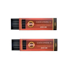 Set of 2 Packs of Koh-I-Noor 6 Gioconda 5.6 mm Graphite Leads. 4865/6B