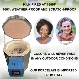 Ceramic Memorial Photo Tile - Oval Tile with Picture for headstones. Photo Memorial Plaque. 100% Weatherproof. NO Fading (3"x4")