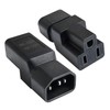 2 Pack IEC320 C14 Male to Nema 5-15R PDU USA