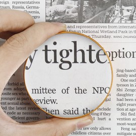 8X Paperweight Mirror Round Shape Hd Magnifying Magnifying Glass Dome Genuine Glass Paperweight Map Magnifying Glass and Reading Aid (No Handle)