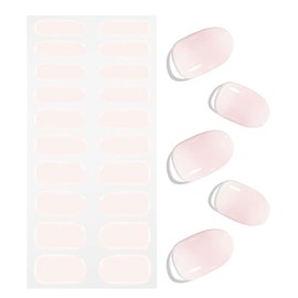 Nagelfolie Creme Hellrosa, KALEFUL Gel Nail Nagelfolien Selbstklebend Uv Härtend Nail Art Sticker Dekoration Nageldesign Zubehör